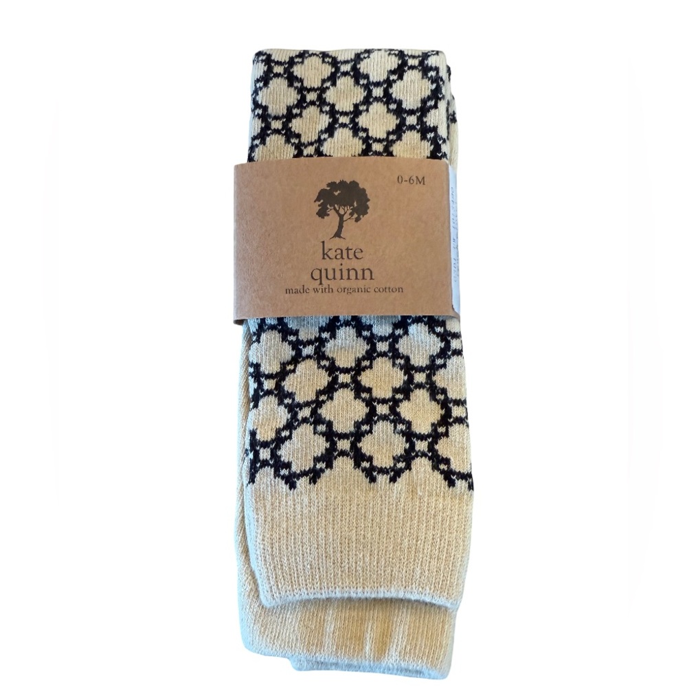 Kate Quinn Cream and Black Organic Cotton leggings